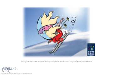 Official Mascot Design - Ski World Championship 2003 St. Moritz