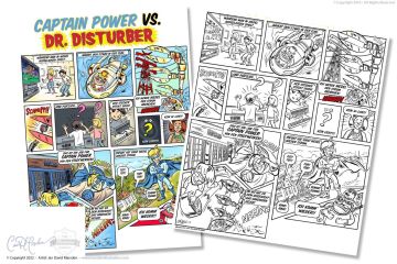 Comic Strip "Captain Power" for Stadtwerke Wedel (Hamburg)