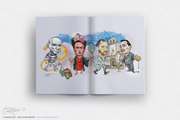 Artist Portrait Series - Picasso, Kahlo, Van Gogh, Dali