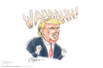 Trump Crybaby Caricature