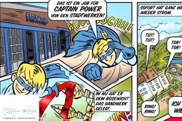 Captain Power Comic - "Captain Power in action"