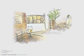 Restaurant Interior - Digital Sketch