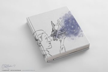 Book Cover Design with artwork "Deep thoughts about the universe"