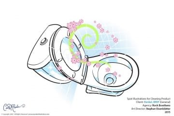 Explainer Illustration - super fresh smell in toilet
