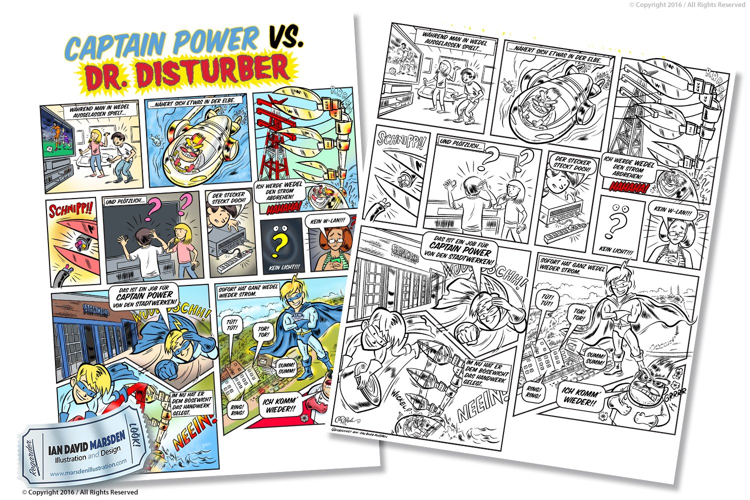 Comic and Cartoon Artwork by Ian David Marsden