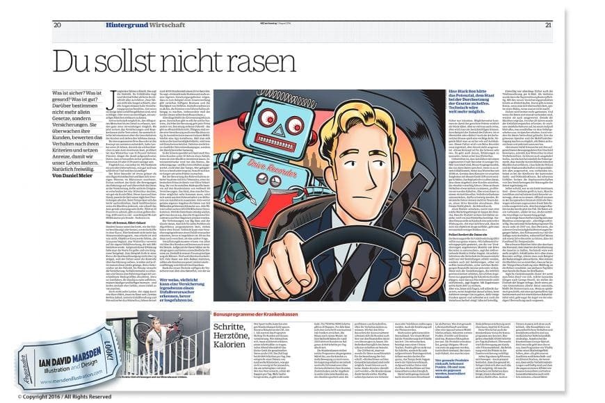 Newspaper Zeitung Illustration von Ian Marsden