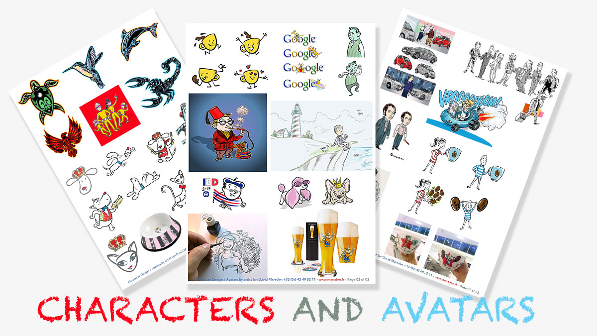 animals, whimsical figures, cartoon cars, and activities.