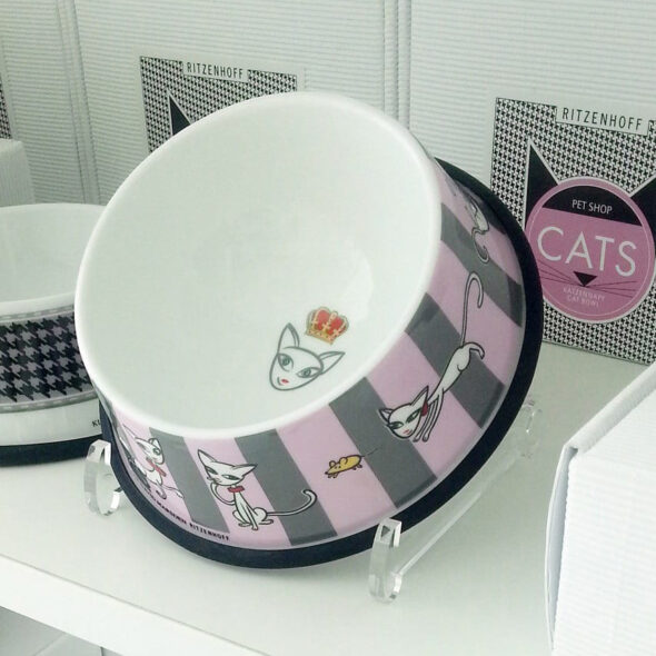 Interior illustration for Ritzenhoff cat bowl by Ian David Marsden