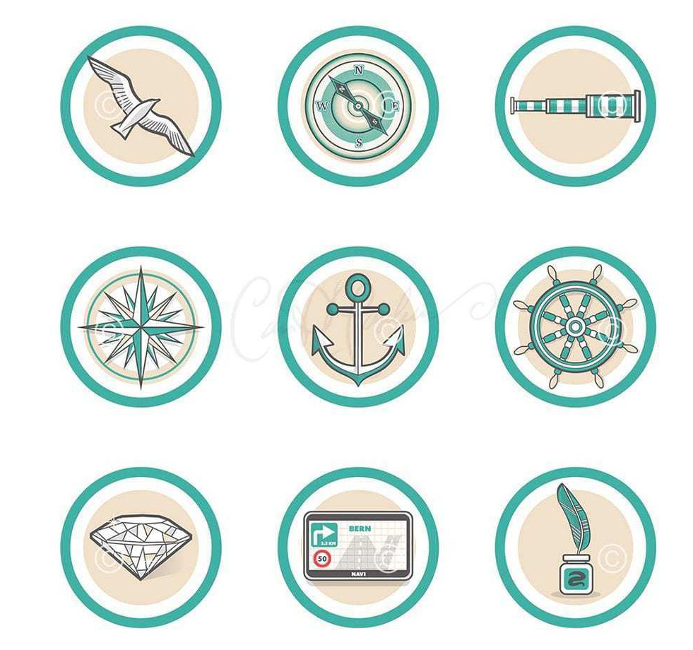 Nine minimal vector icons for executive coaching and business development by Breaksru