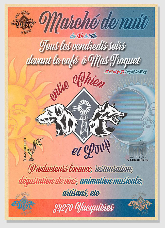 Alternate market poster for Entre Chien et Loup with sun and moon