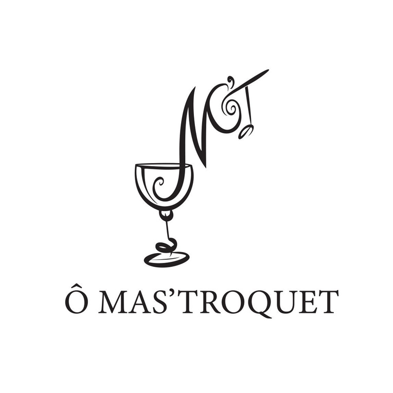 Ô Mas’troquet logo – monogram design with wine glass motif