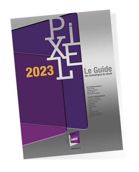 AN2V PIXEL 2023 publication cover design with layered typography and editorial hierarchy