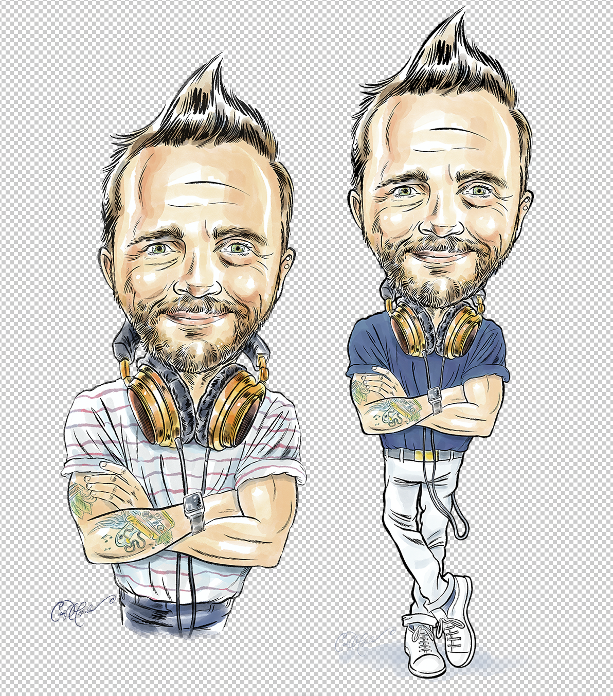 DJ Miroman - Portrait Caricature Cartoon from photographs