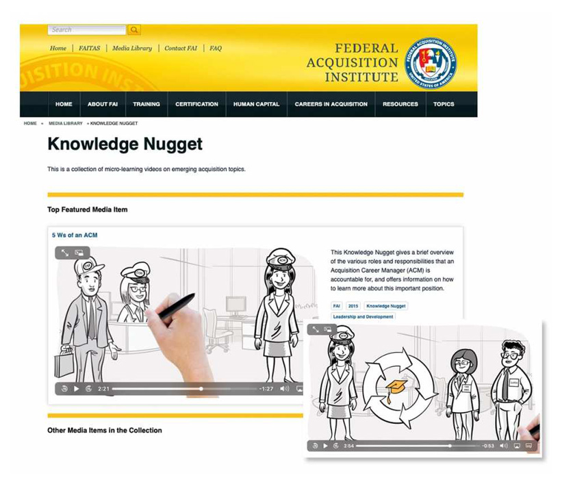 Original whiteboard-style illustration by Ian David Marsden for the Federal Acquisition Institute training project