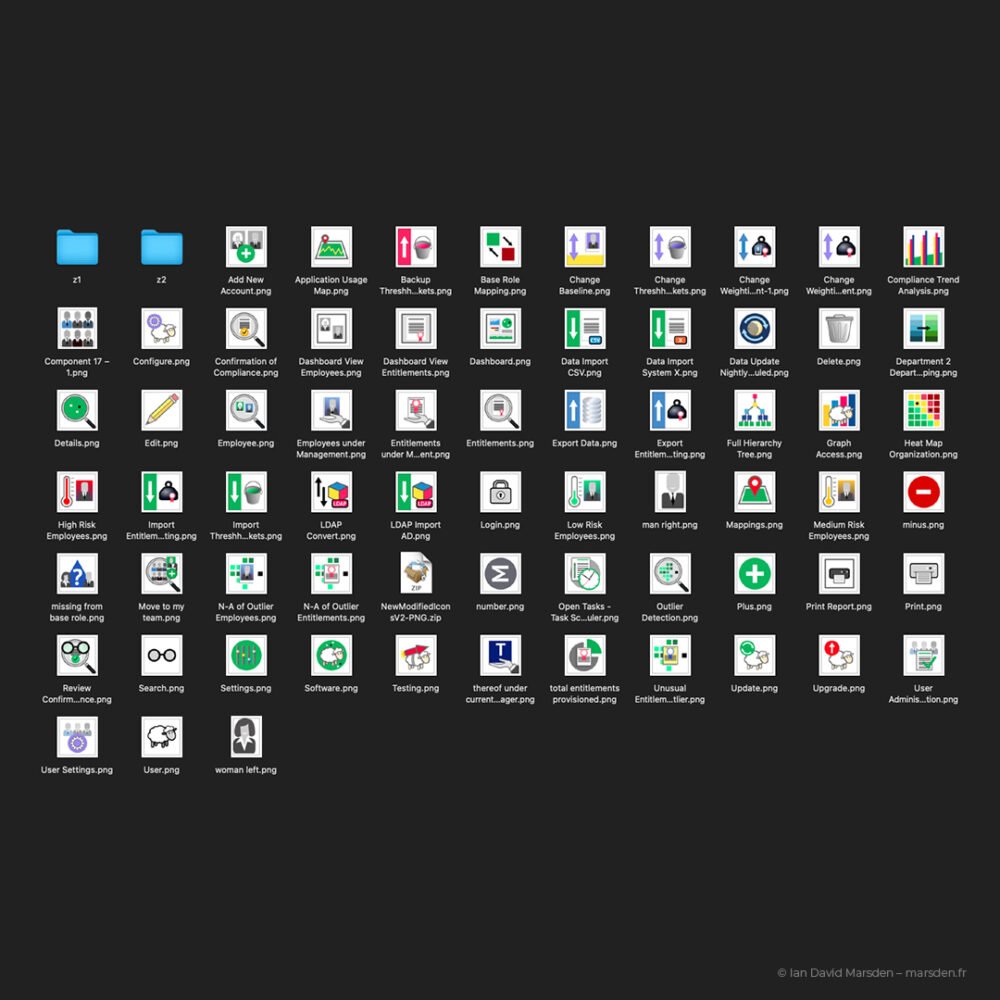 Ishepherd TRM360 UX/UI design full suite of iconography