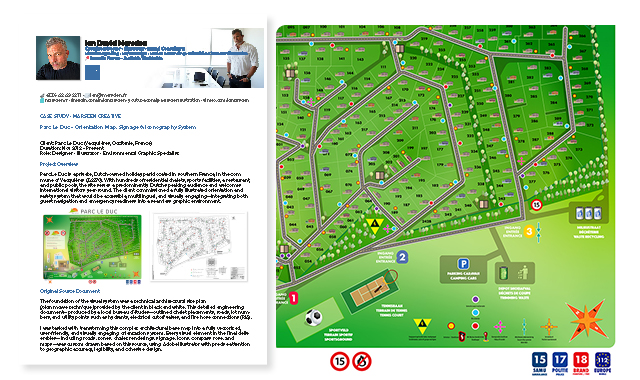 Environmental Map & Wayfinding System for Parc Le Duc 34270 Vacquieres