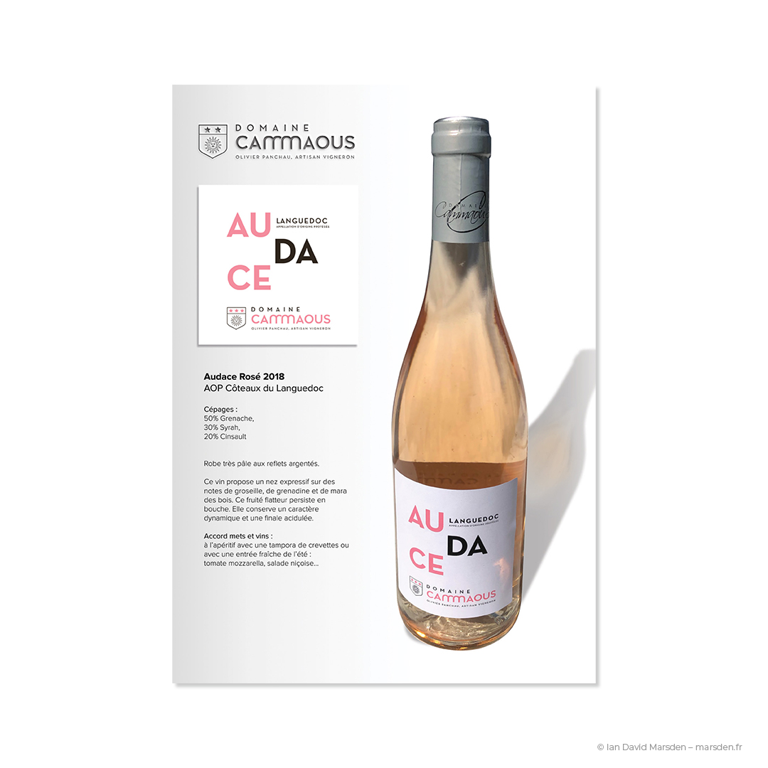 fiche technique Audace Rosé Domaine Cammaous