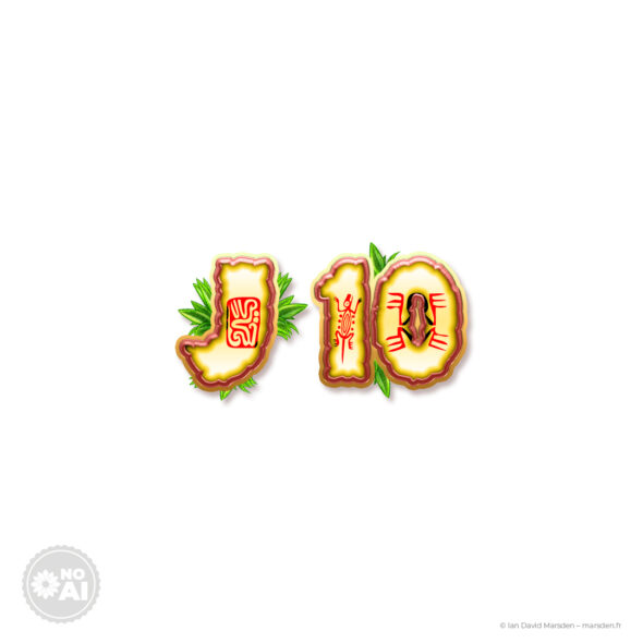 slot game symbol design J and 10 letters