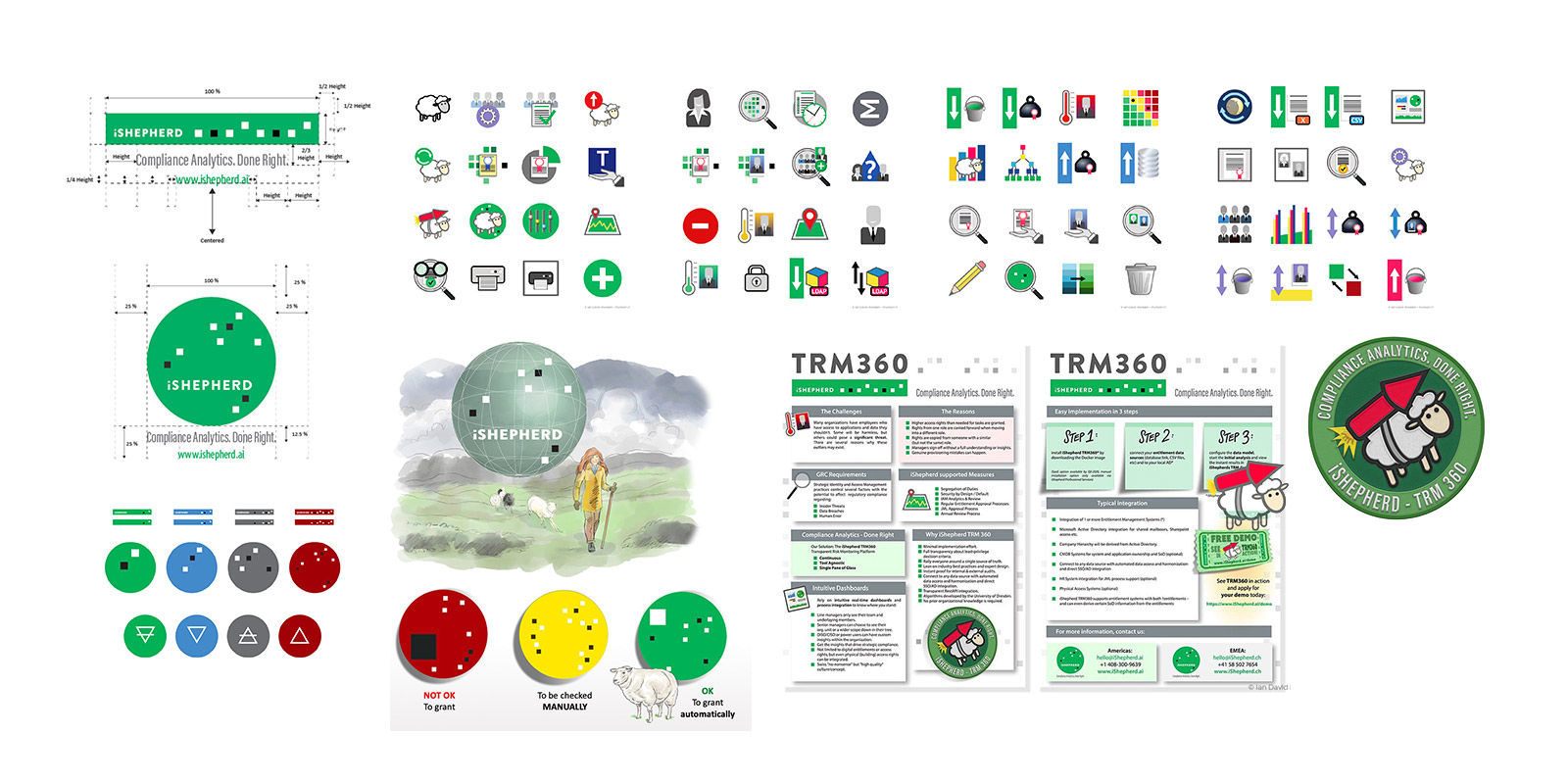 Icons and UX visuals developed for enterprise TRM software branding