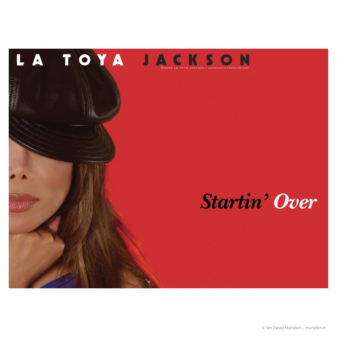 Album cover design for Startin’ Over by La Toya Jackson
