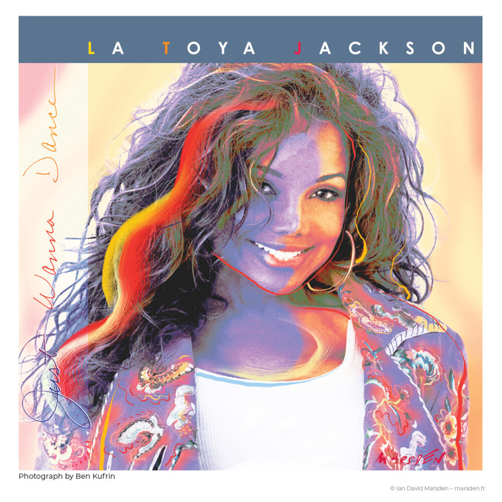La Toya Jackson Just Wanna Dance cover artwork and branding by Ian David Marsden
