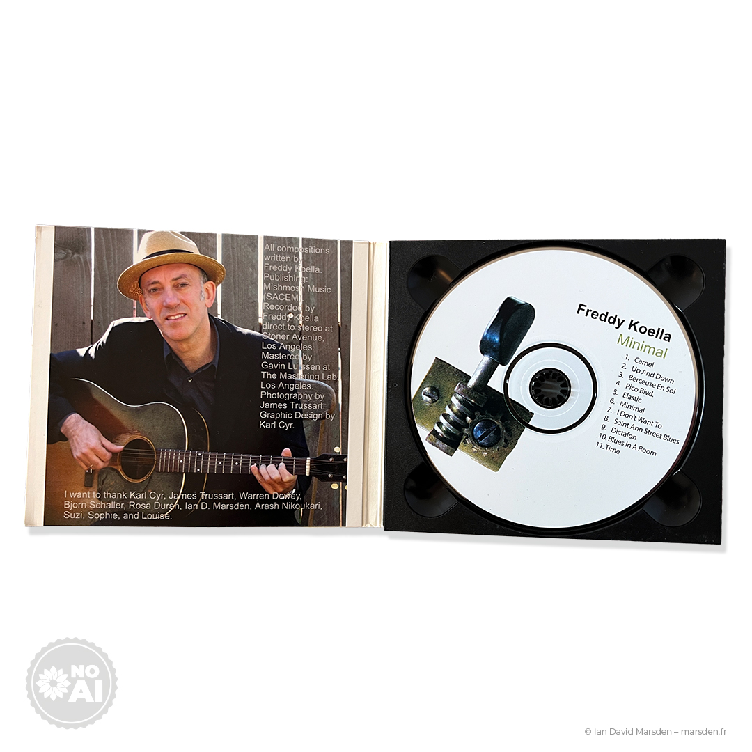 Freddy Koella CD booklet and disc design Minimal