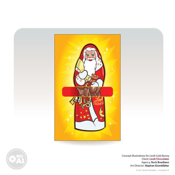 Santa chocolate box with see-through center