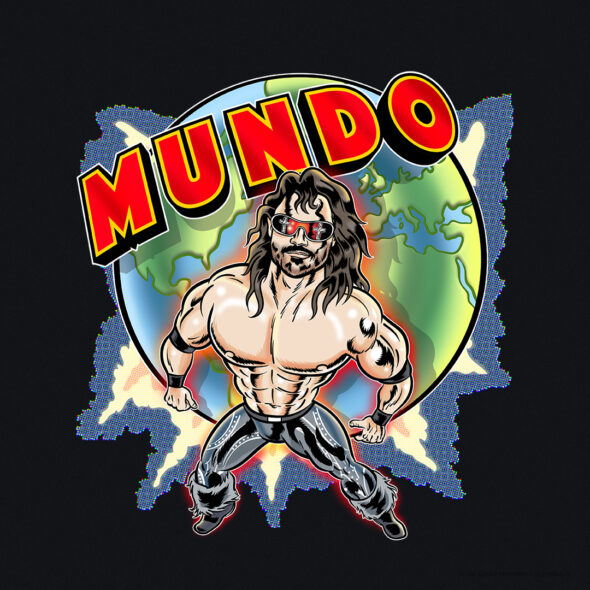 Wrestling T-Shirt Illustration for Johnny Mundo