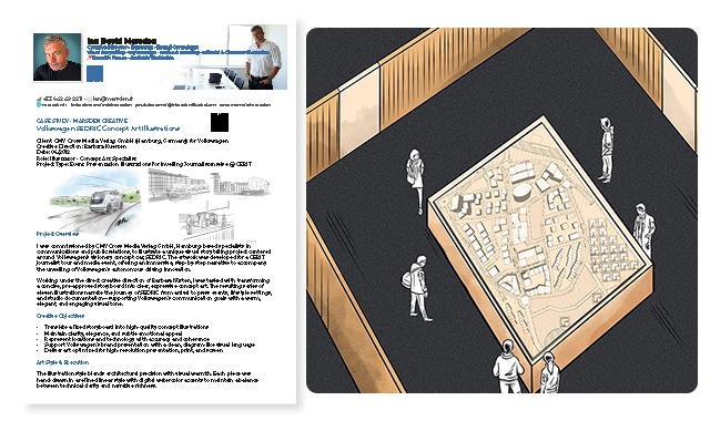 Storyboard Visuals & Concept Art for Volkswagen SEDRIC Launch