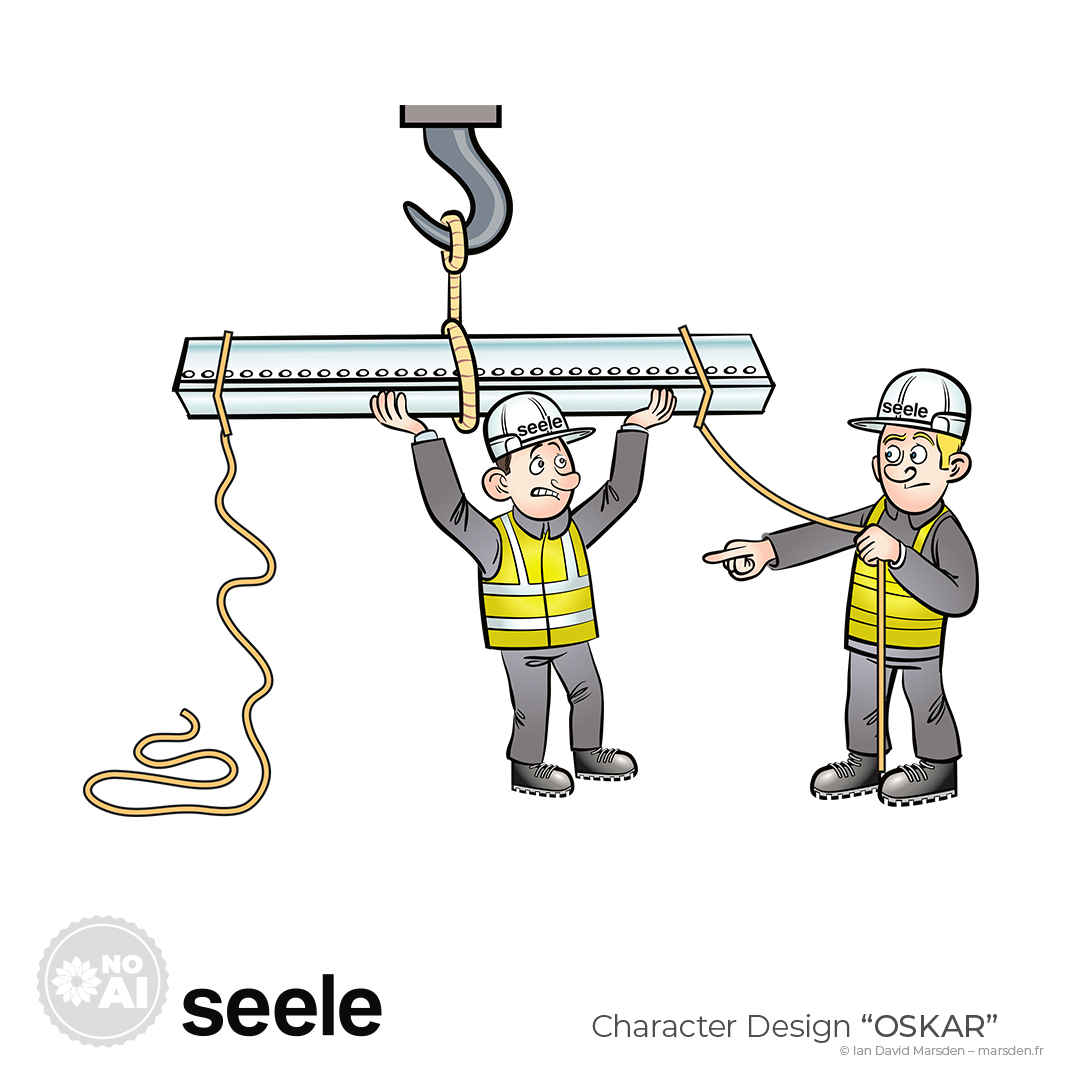 Oskar highlights critical lifting mistakes: unsafe posture, incorrect sling setup, and lack of coordination. Designed to support rigging safety training and reduce handling-related incidents on construction sites. Clear, language-neutral instruction.