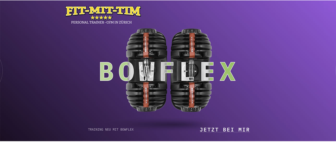 Bowflex Hanteln präsentiert von Tim Müller, Fit-Mit-Tim Zürich