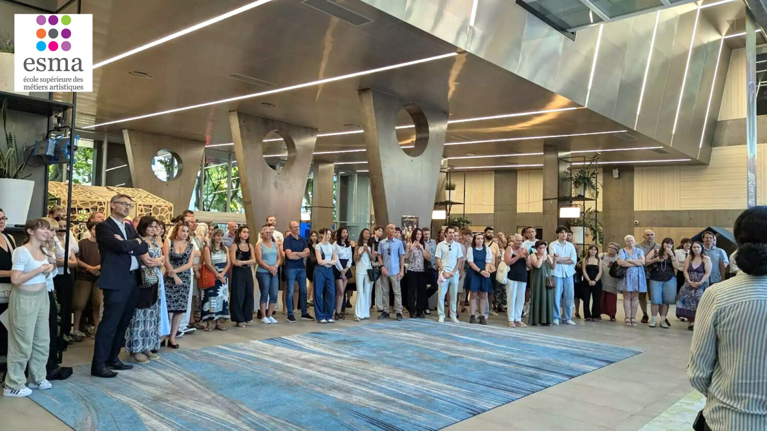 Audience gathered at the ESMA Montpellier building for the Grand Prix Illustration Concept Art 2026 event.
